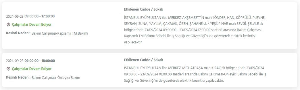 BEDAŞ duyurdu! İstanbul'un 22 ilçesinde elektrik kesintileri yaşanacak 14